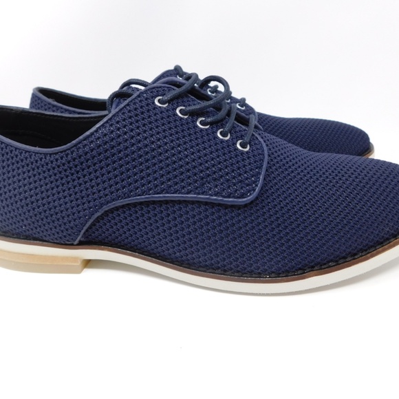 CALVIN KLEIN Men\'s Shoes Aggussie Derby Lace Up Casual Oxford Navy Size 11.5 NIB main image 7